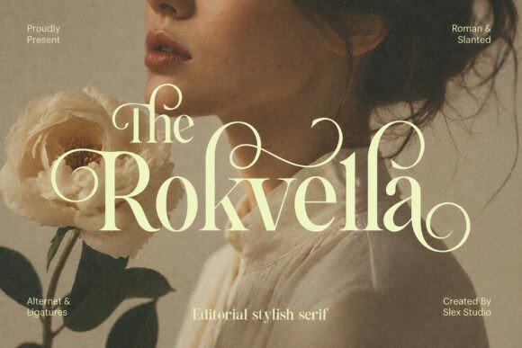 The Rokvella font preview