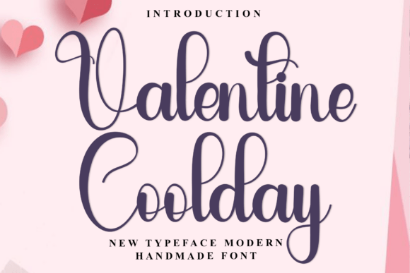 Valentine Coolday font preview