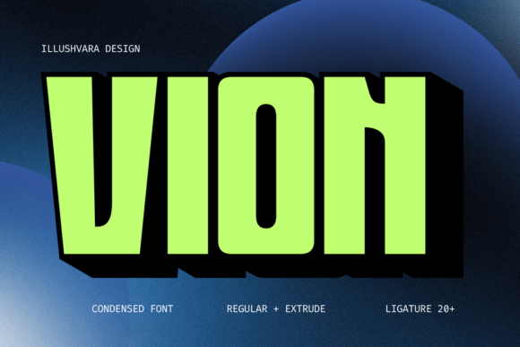 Vion condensed bold logo display fonts for posters