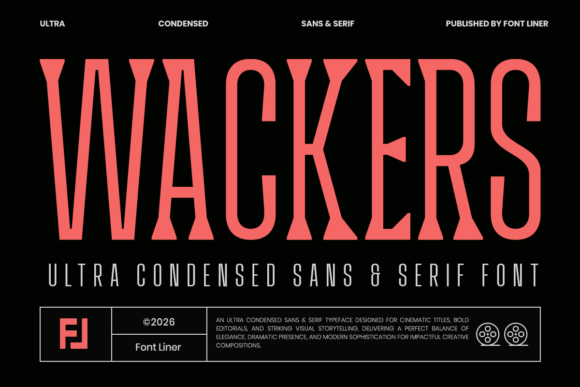 Wackers ultra condensed vintage duo fonts for logos