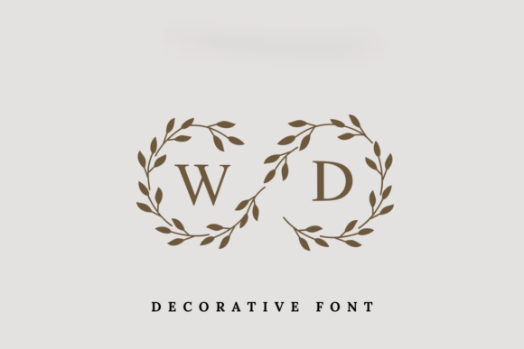 Wedding Day Monogram - elegant wedding font preview