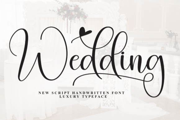 Wedding - Flowing Calligraphy - elegant wedding font preview