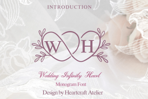 Wedding Infinity Heart - elegant wedding font preview