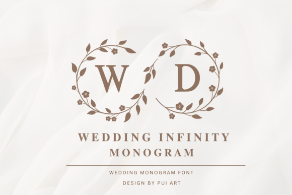 Wedding Infinity Monogram - elegant wedding font preview