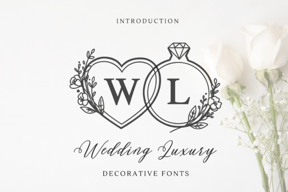 Wedding Luxury (Calligraphy Monogram) - monogram font for weddings