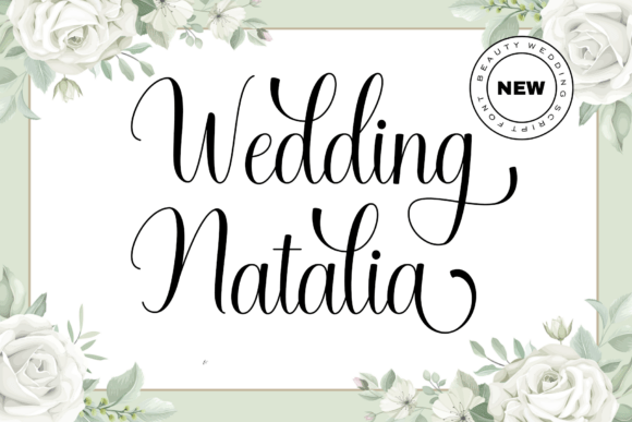 Wedding Natalia, one of the best wedding fonts for invitations