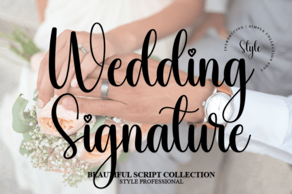 Wedding Signature - elegant wedding font preview