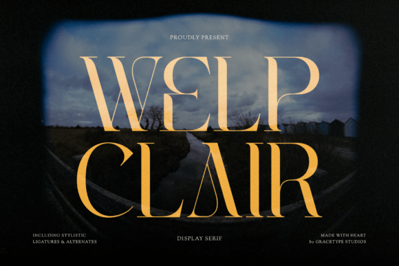 Welp Clair timeless vintage display fonts for branding