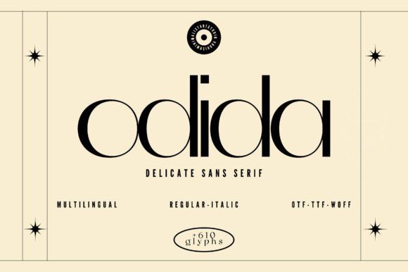 Odida clean sans fonts for modern branding