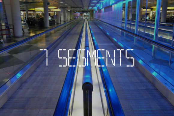 7segments font sample