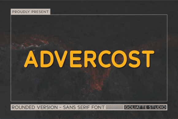 Advercost font sample
