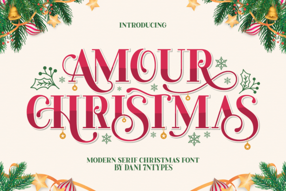 Amour Christmas Christmas font