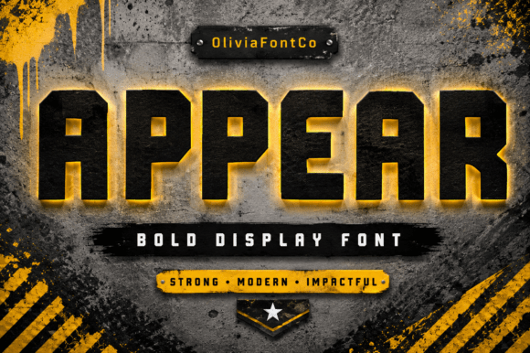 Appear font sample