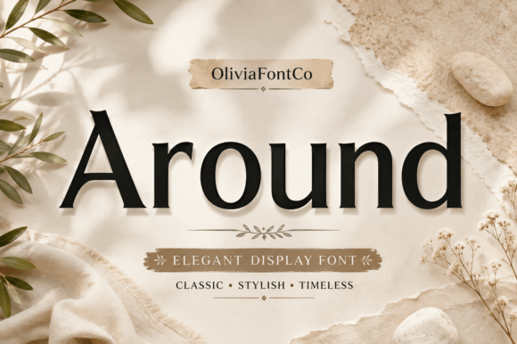 Around font sample