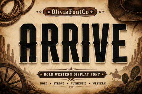 Arrive font sample