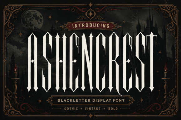 Ashencrest tattoo lettering font