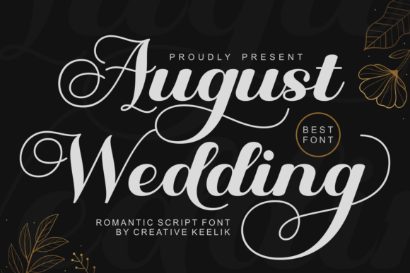 August Wedding script font