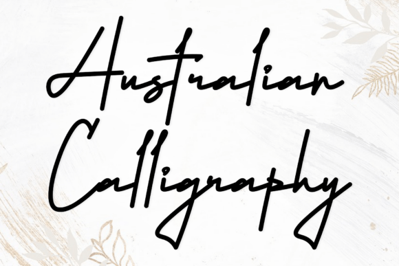 Australian font sample