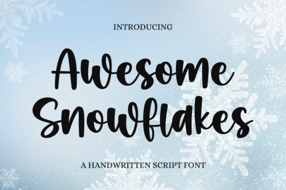 Awesome Snowflakes Font Christmas font