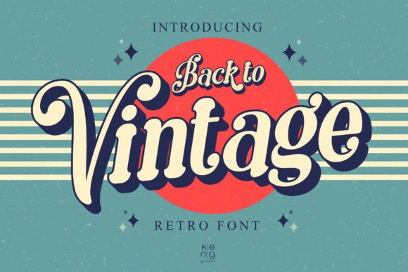 Back to Vintage font sample