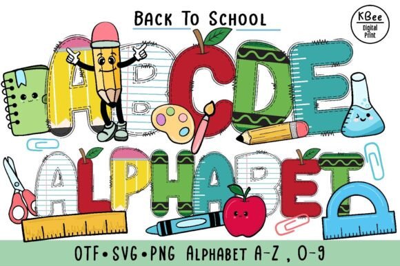 Back to School Doodle Halloween font