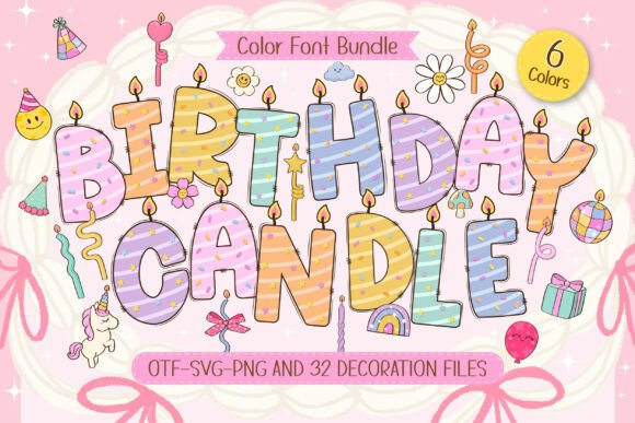 Birthday Candle Christmas font