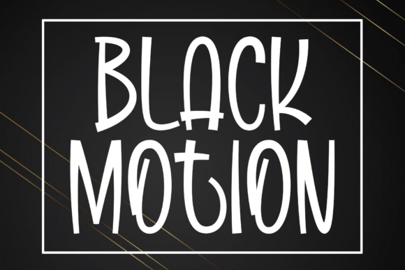 Black Motion font sample