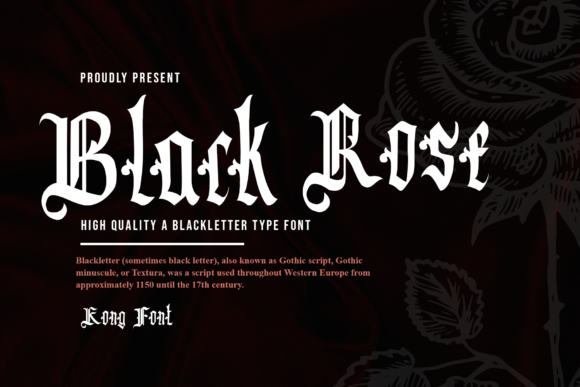 Black Rose tattoo font