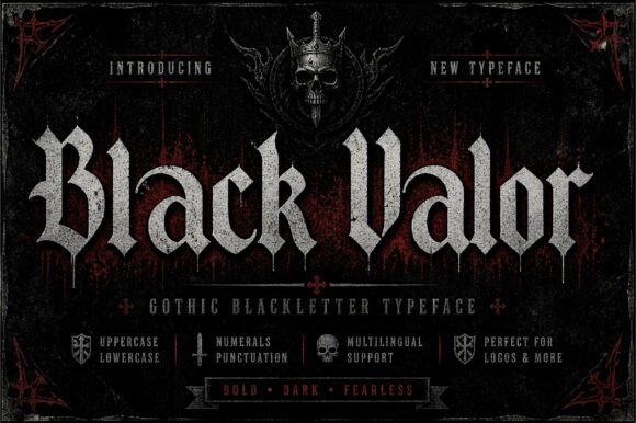 Black Valor gothic blackletter font