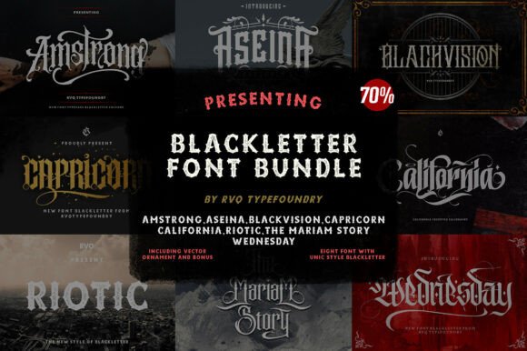 Blackletter Bundle gothic blackletter font