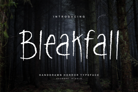 Bleakfall creepy horror font