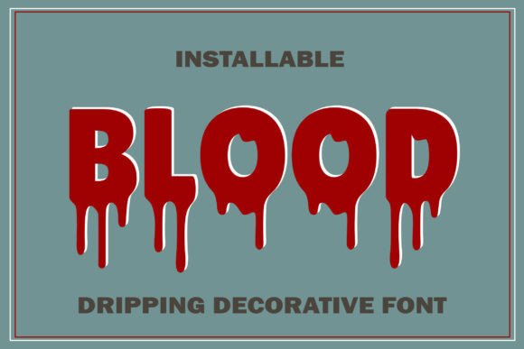 Blood Drip creepy horror font