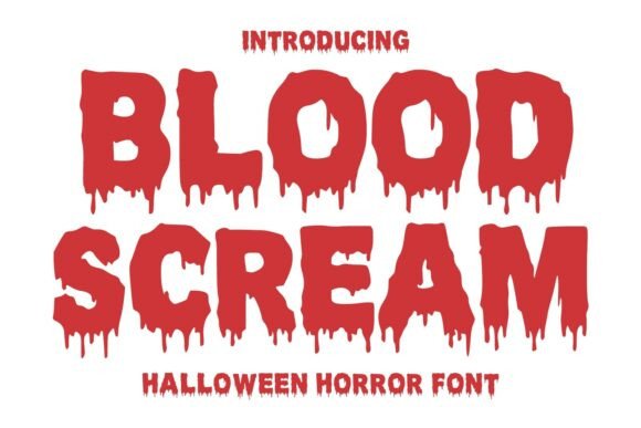 Blood Scream Halloween icon font