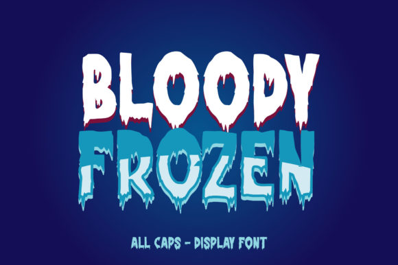Bloody Frozen creepy horror font