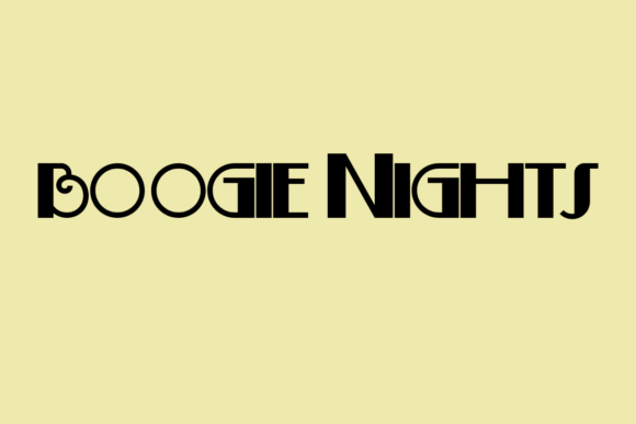 Boogie Nights font sample