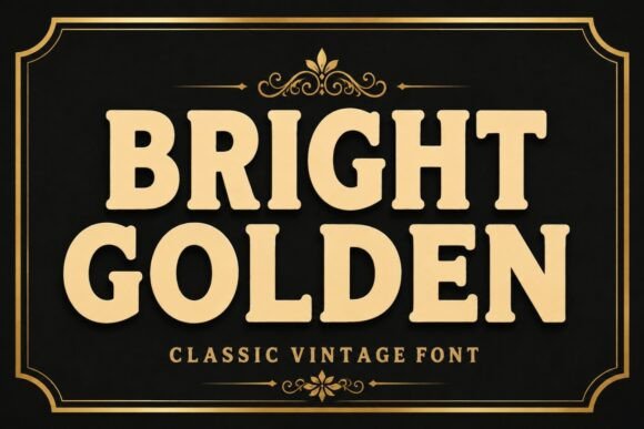 Bright Golden font sample