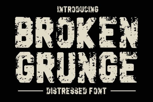 Broken Grunge creepy horror font