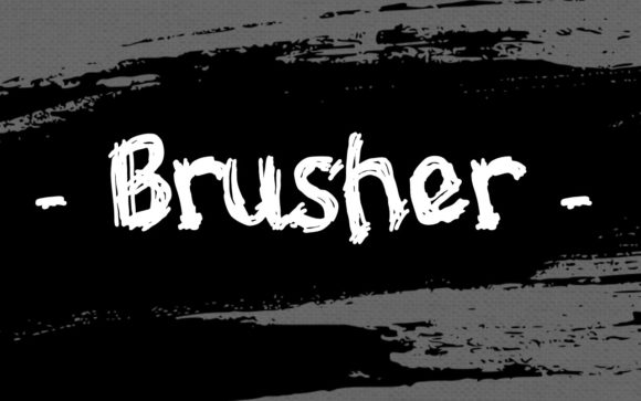 Brusher creepy horror font