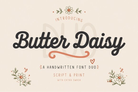 Butter Daisy bubble font