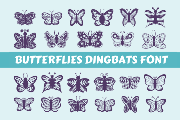 Butterflies free font