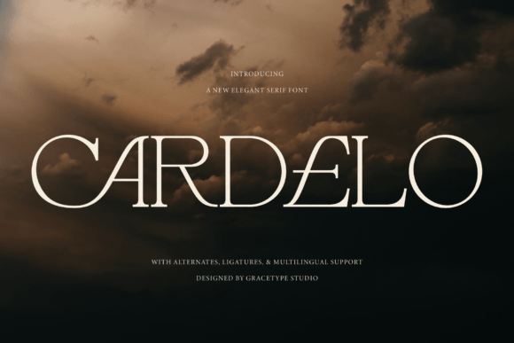 Cardelo font sample