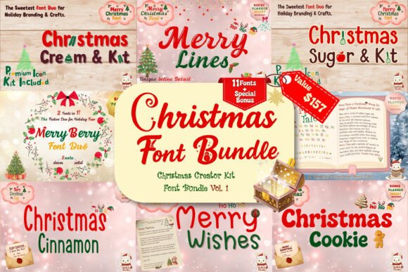 Christmas Font Bundle Christmas font