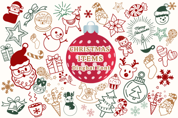 Christmas Items Christmas font