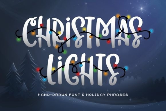 Christmas Lights Christmas font