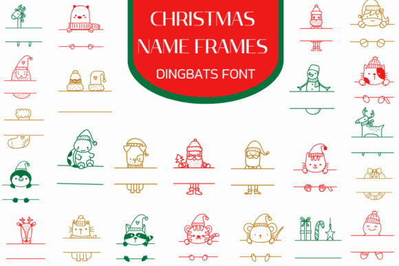 Christmas Name Frames Christmas font