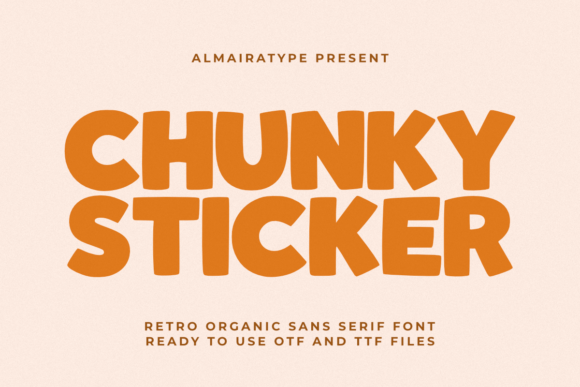 Chunky Sticker bubble font