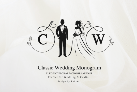 Classic Wedding Monogram decorative font