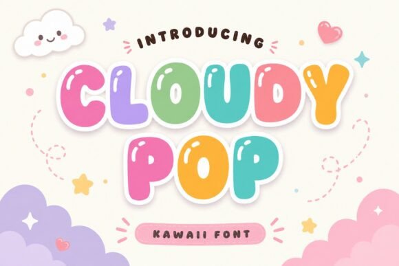 Cloudy Pop bubble font