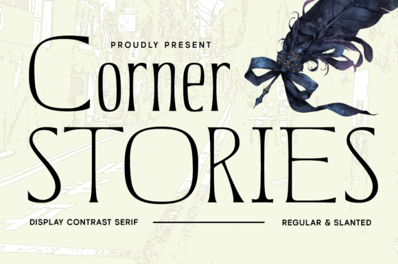 Corner Stories font sample