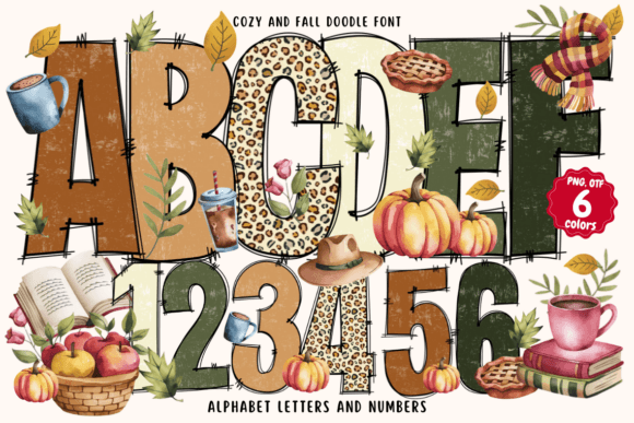 Cozy and Fall Doodle Christmas font